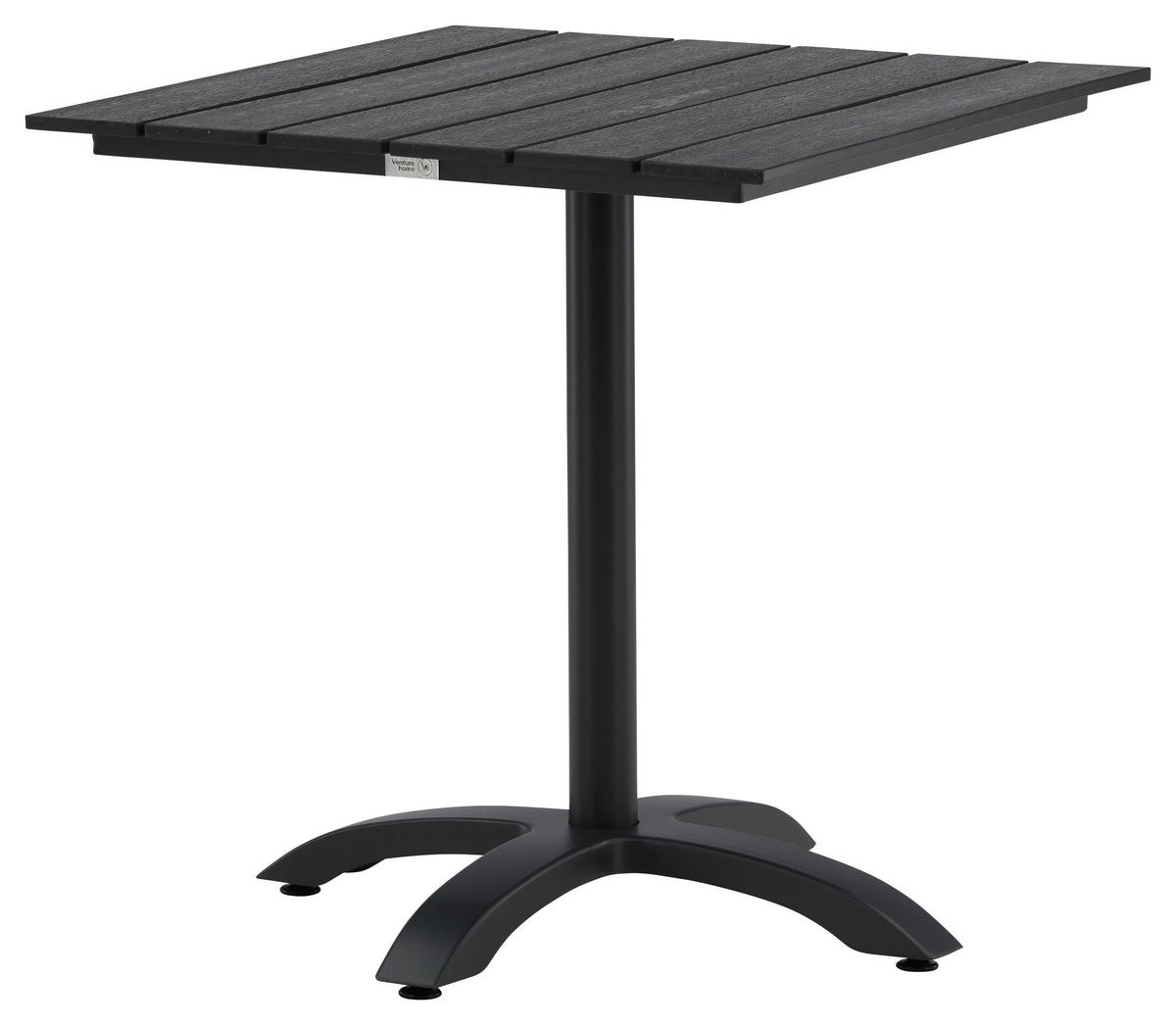 Gartentisch Colorado Aluminium L: 70cm - Schwarz, KONVENTIONELL, Kunststoff/Metall (70/74/70cm) - Gardenson