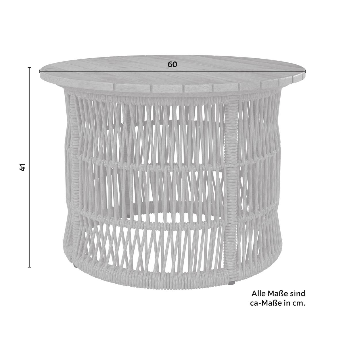 TERASOVÁ SEDACÍ SOUPRAVA MALENE - krémová/přírodní barvy, Moderní, kov/dřevo (168/70,5/80cm) - Bessagi Garden