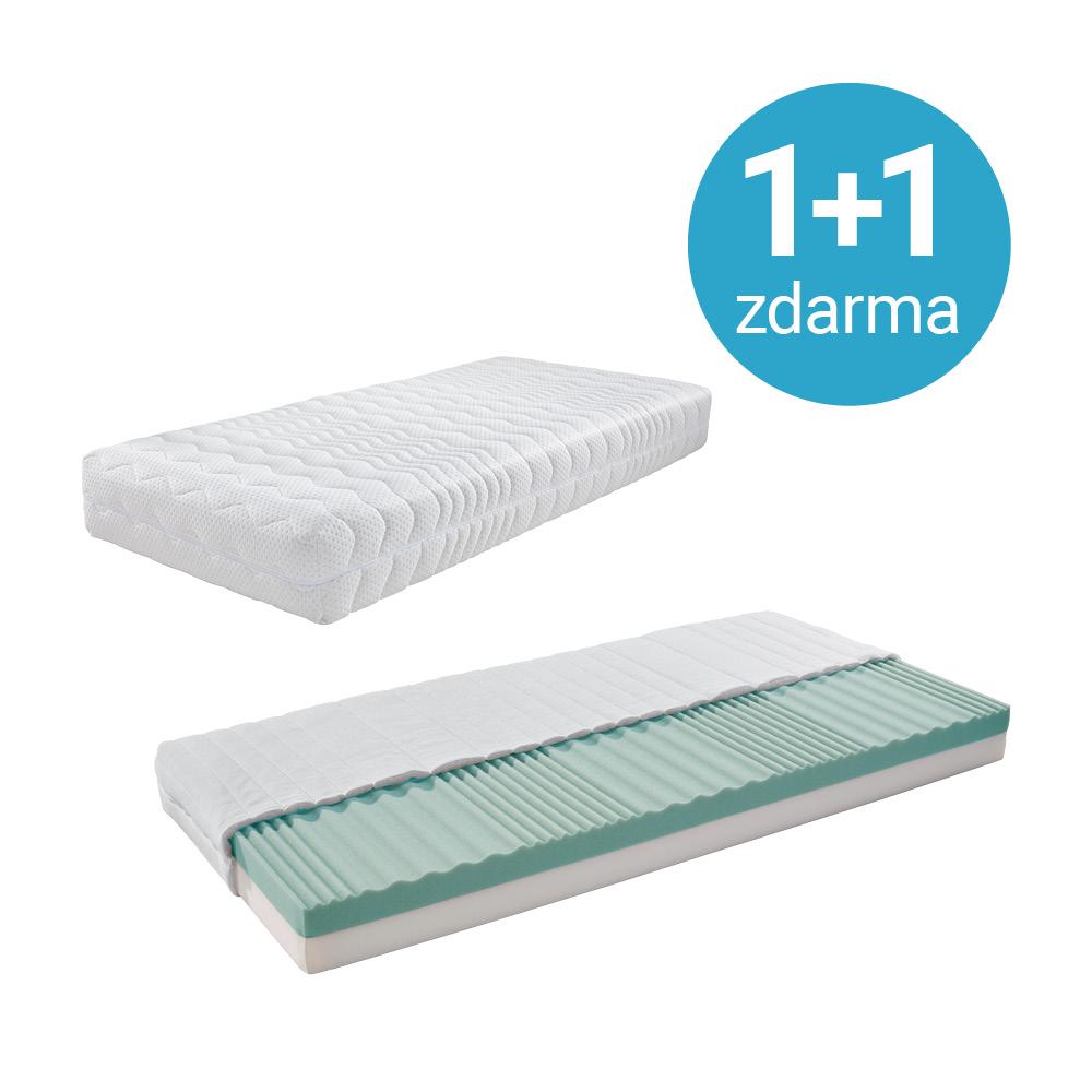 Matrace Arian 90 1+1 Zdarma (1*kus=2 Produkty) - bílá, textil (90/200cm)