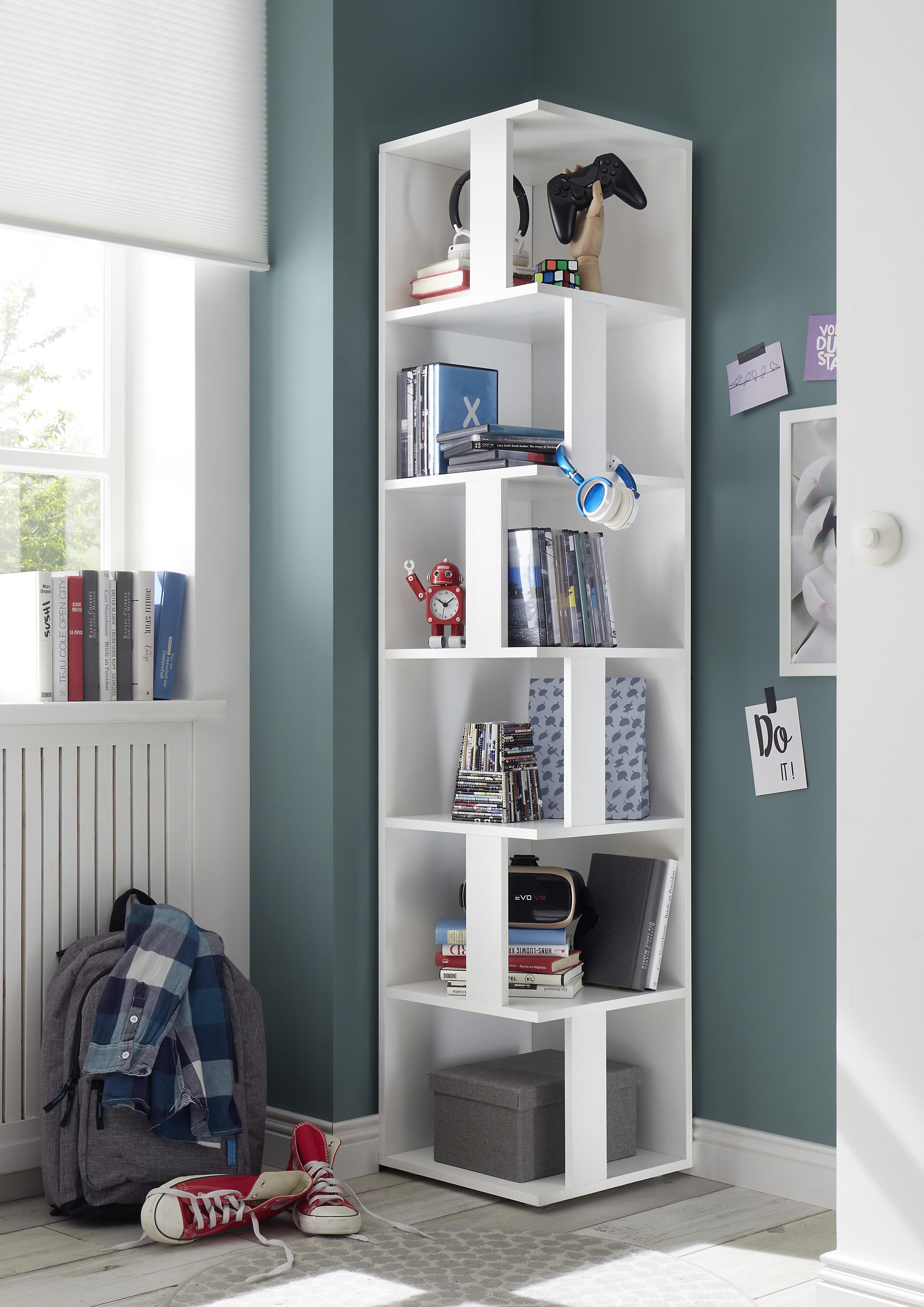 Eckregal Corner Shelf 38 cm Weiß - Weiß, Basics, Holzwerkstoff (38/186/38cm) - P & B