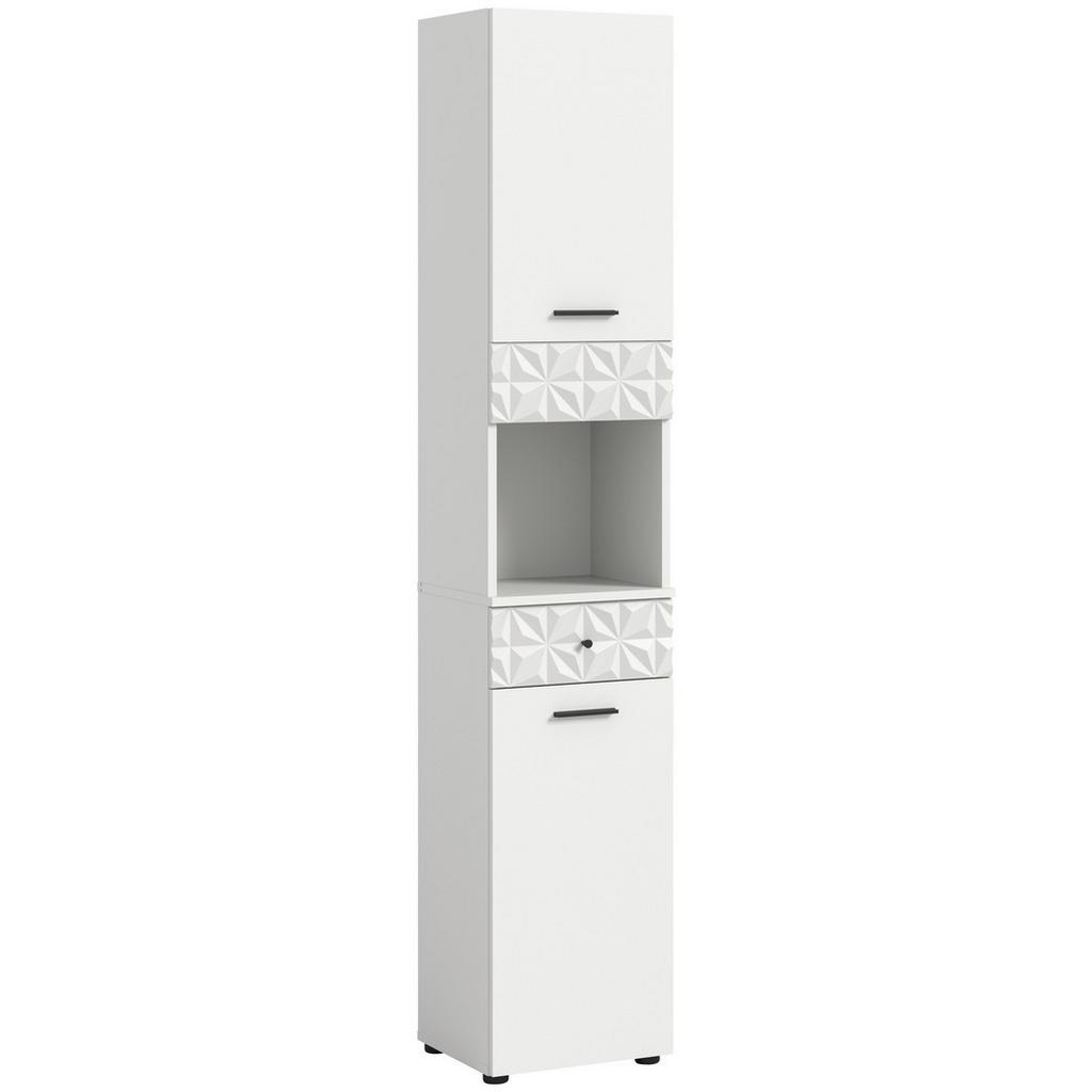 Hochschrank Prisma Weiß B: 35 cm