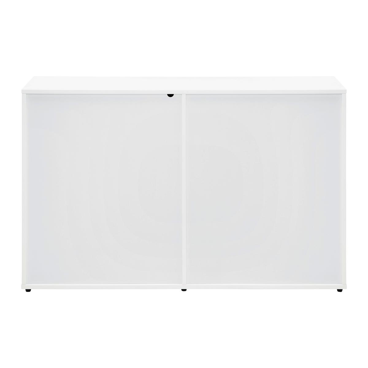 Komoda MICK - bílá/černá, Moderní, textil/plast (120/75/40cm) - Bessagi Home
