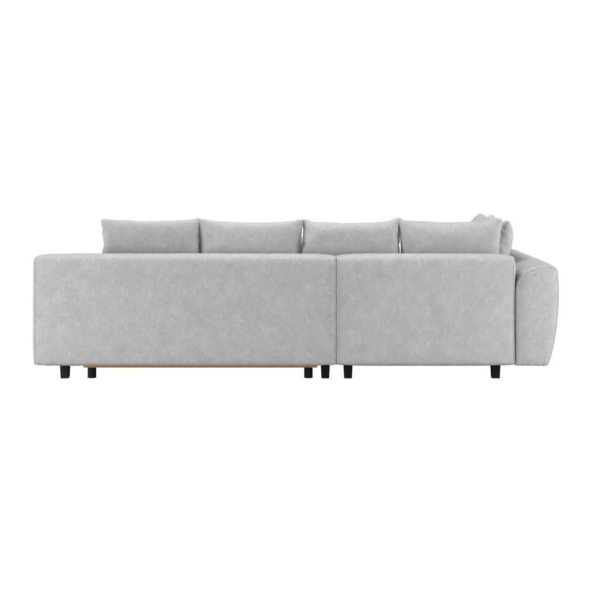 Ecksofa Mendoza - Silberfarben/Schwarz, Design, Textil (197/309cm) - Ondega
