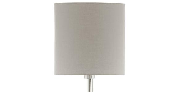 Stehlampe Mariella Taupe mit Textil-Schirm - Taupe/Weiß, KONVENTIONELL, Textil/Metall (28/157.5cm) - James Wood