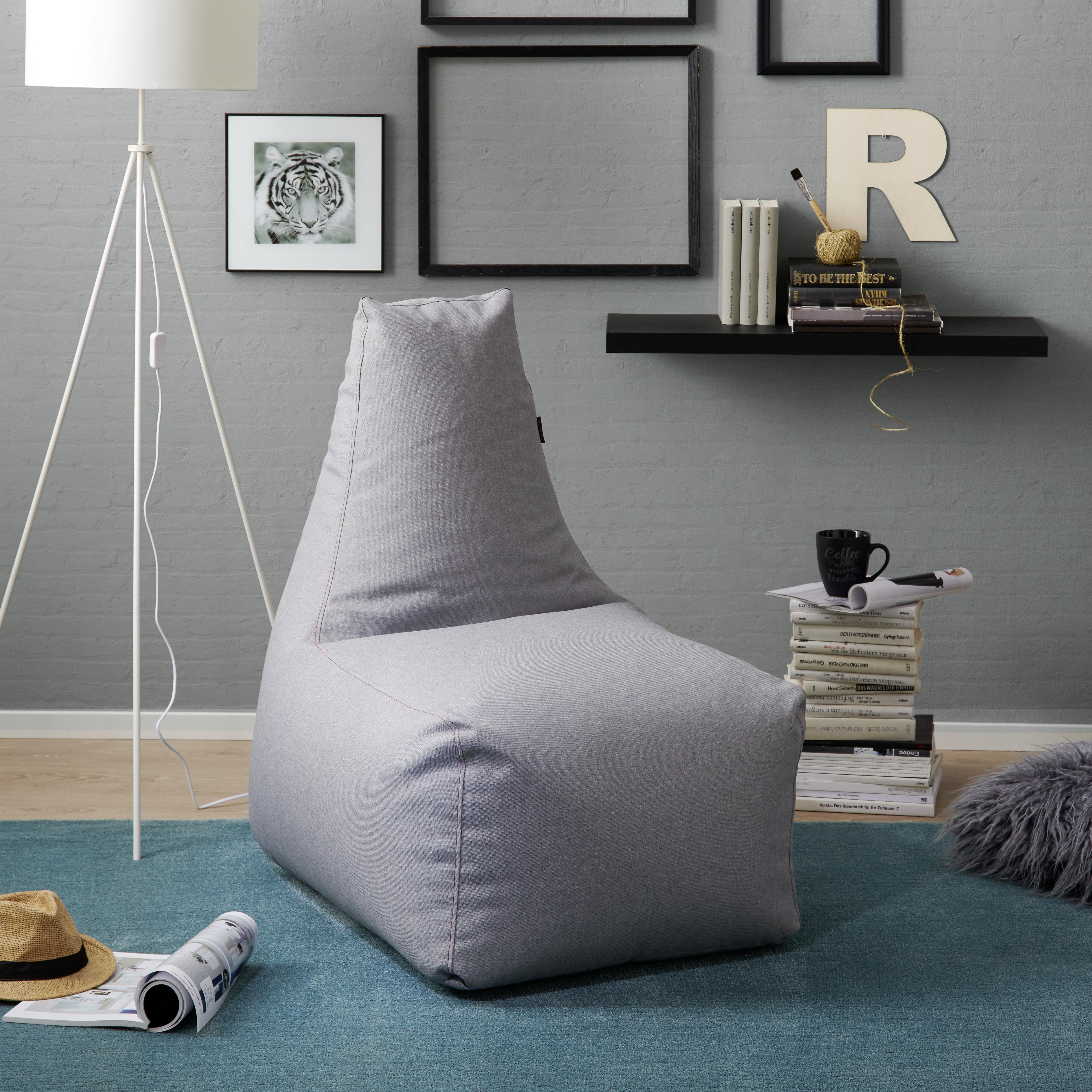 Sitzsack Tina B: Ca. 70 Cm Grau - Grau, Basics, Textil (70/95/100cm) - Ondega