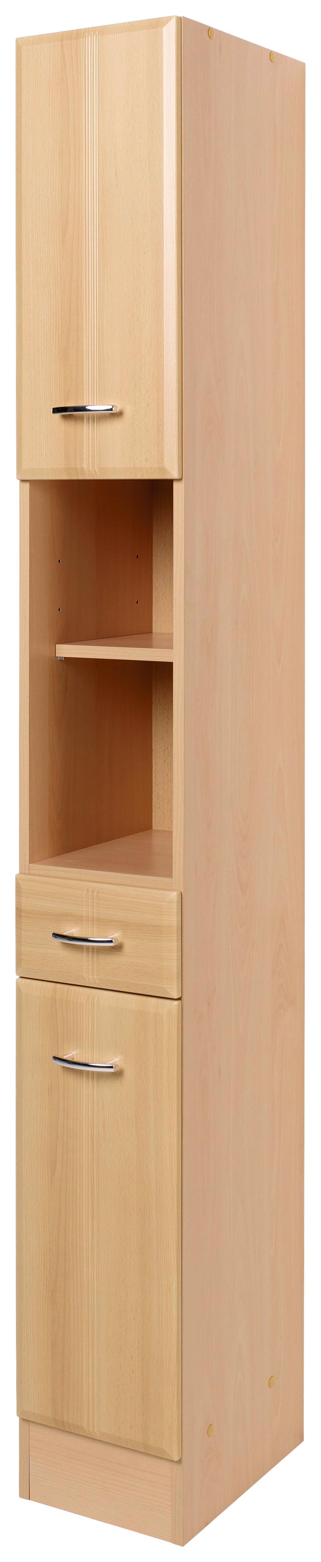 Hochschrank Rallye 25cm Buche Dekor - Buchefarben, KONVENTIONELL, Holzwerkstoff (25/190/34cm)