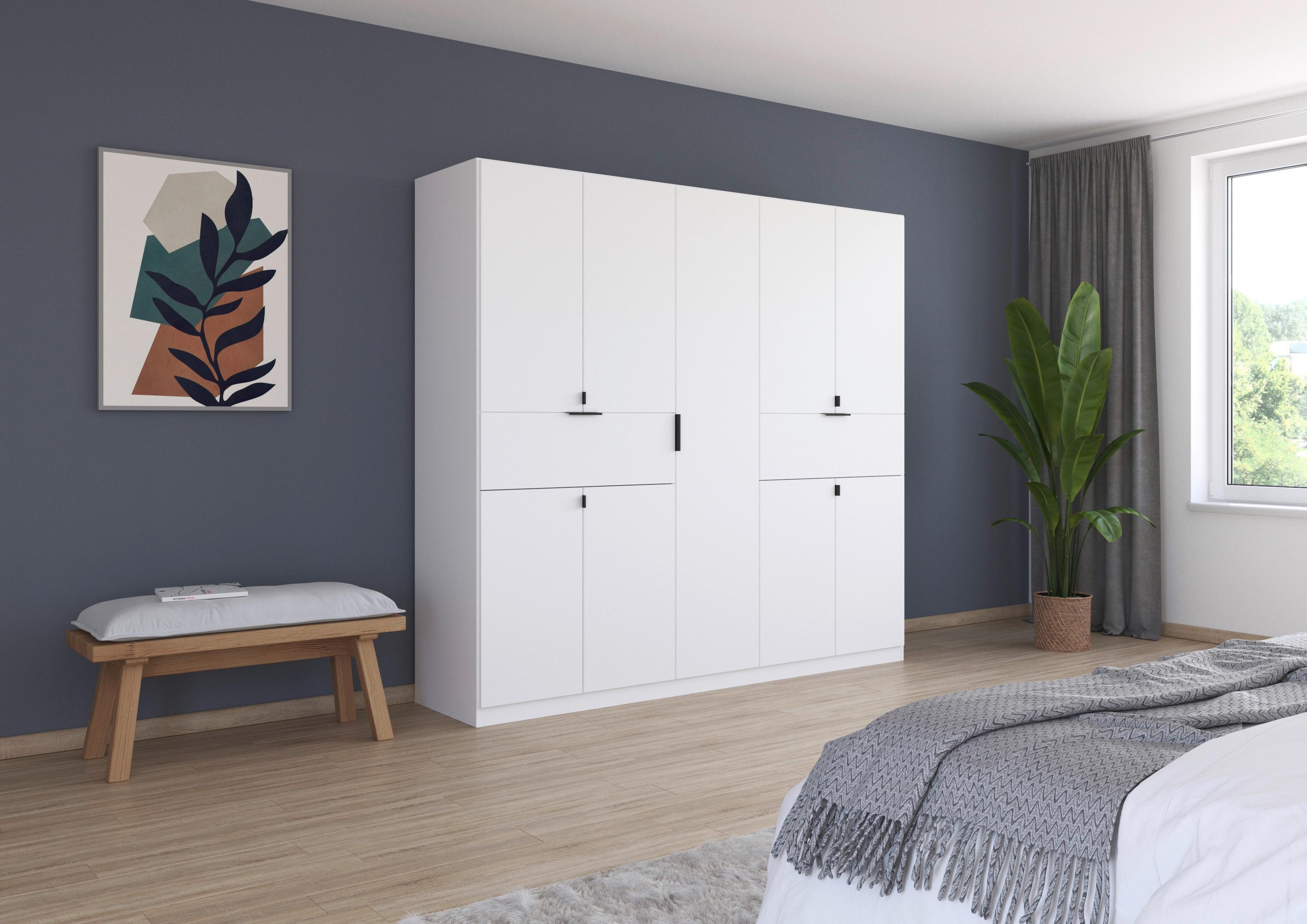Drehtürenschrank Ticao Weiß B: 226 cm - Weiß, MODERN, Holzwerkstoff (226/210/54cm) - Rauch Möbel