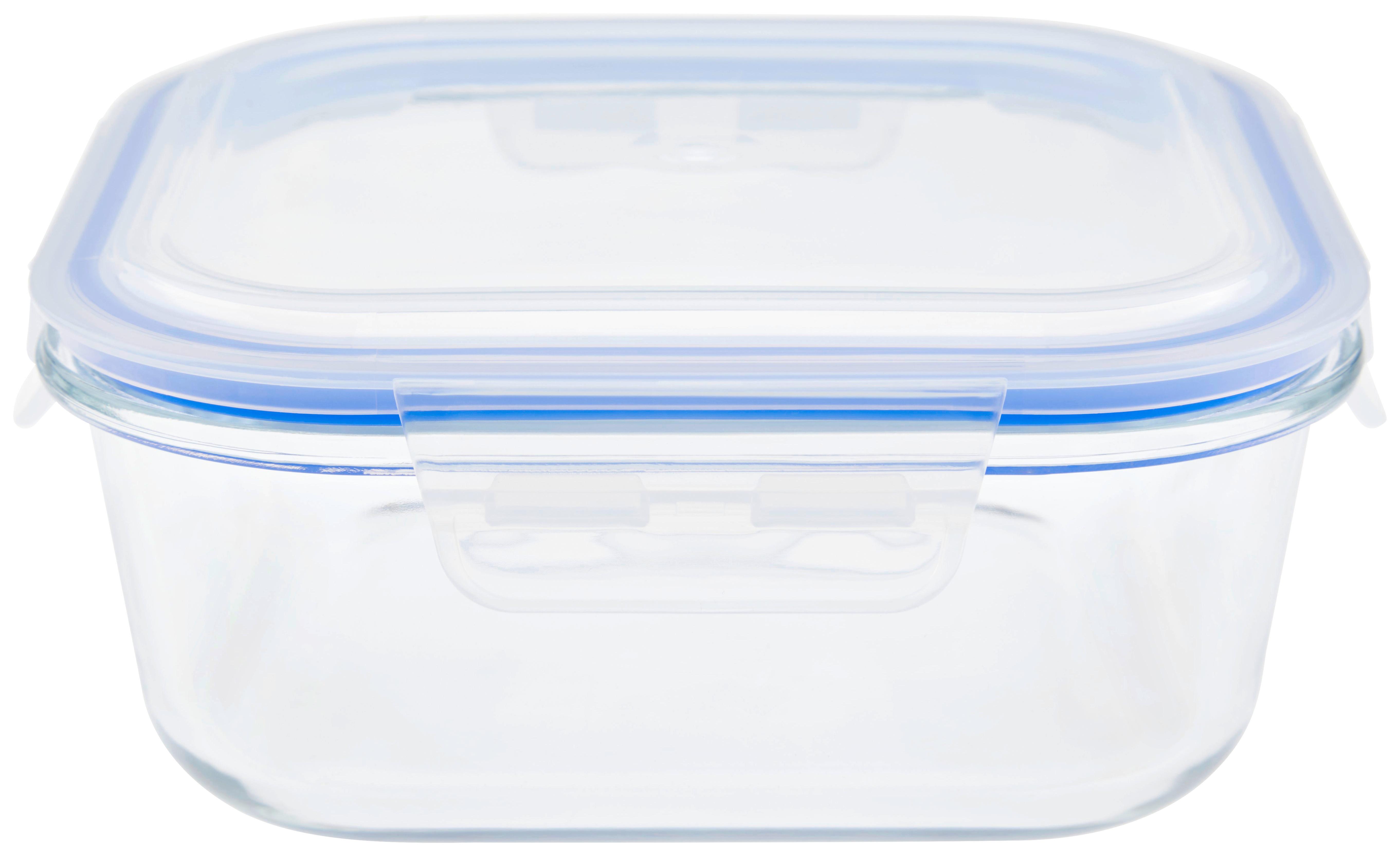 Vorratsdose Kimi - Blau/Klar, Basics, Glas/Kunststoff (17,5/17,5/6,5cm) - James Wood