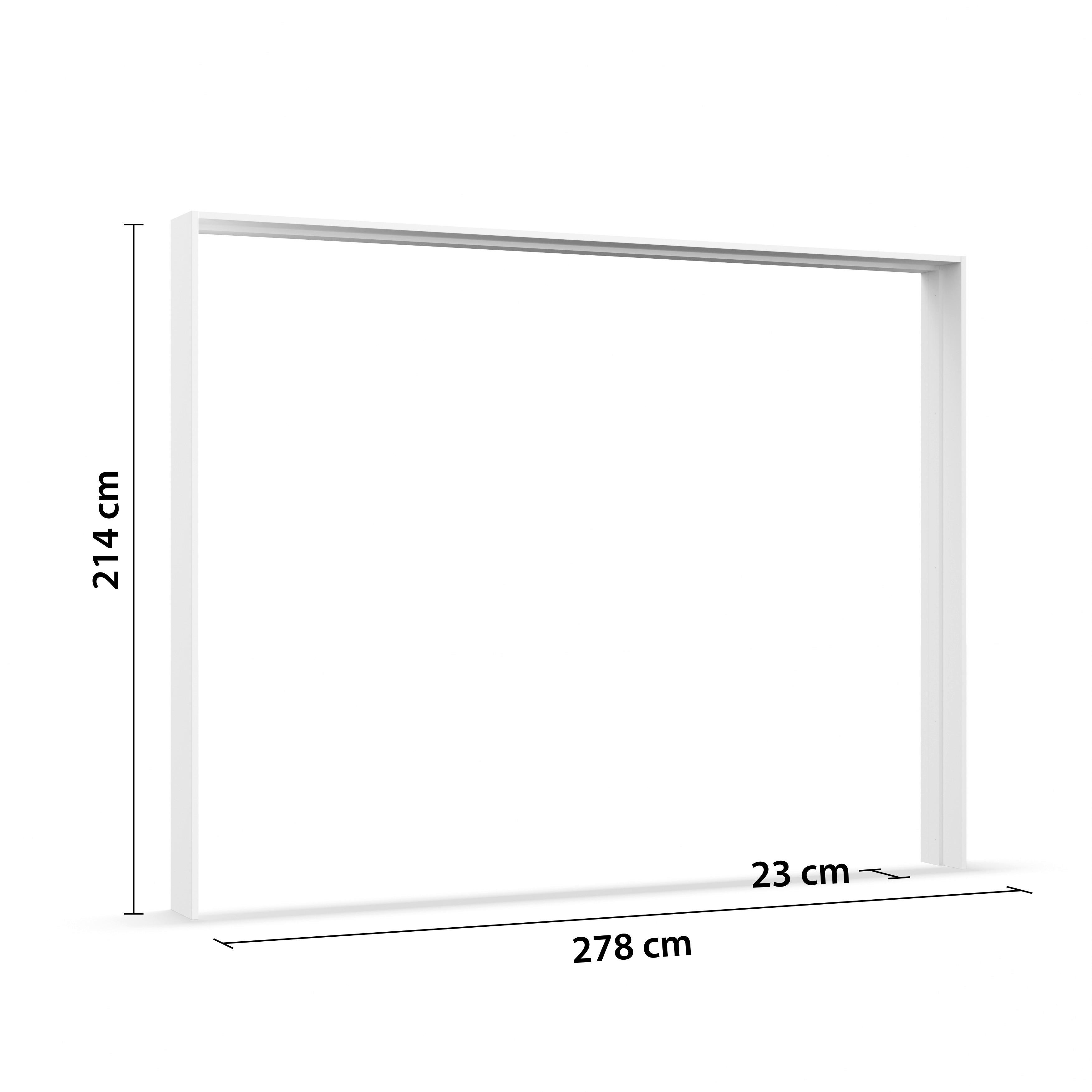 Paspartový rám ELARA alpská bílá, pro š. 270 cm - bílá, Konvenční, kompozitní dřevo (278/214/23cm)