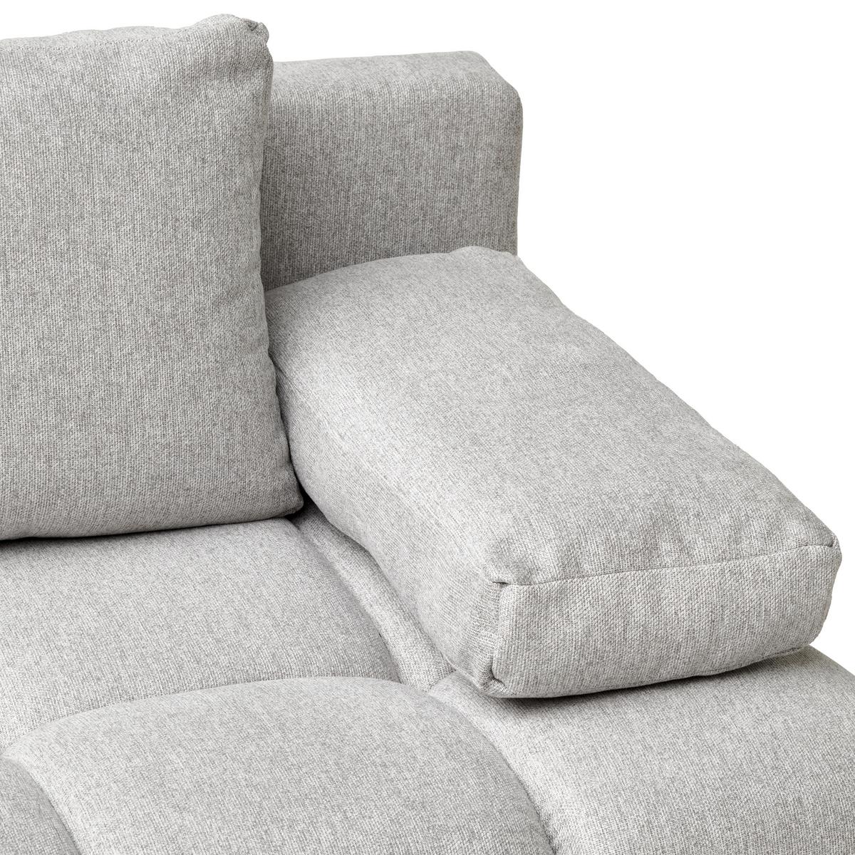 Schlafsofa Bobbio Grau B: 204cm - Schwarz/Grau, MODERN, Textil (204/90/95cm) - MID.YOU