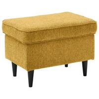 Hocker Oskar - Gelb/Schwarz, Basics, Holzwerkstoff/Textil (63/43/42cm) - MID.YOU