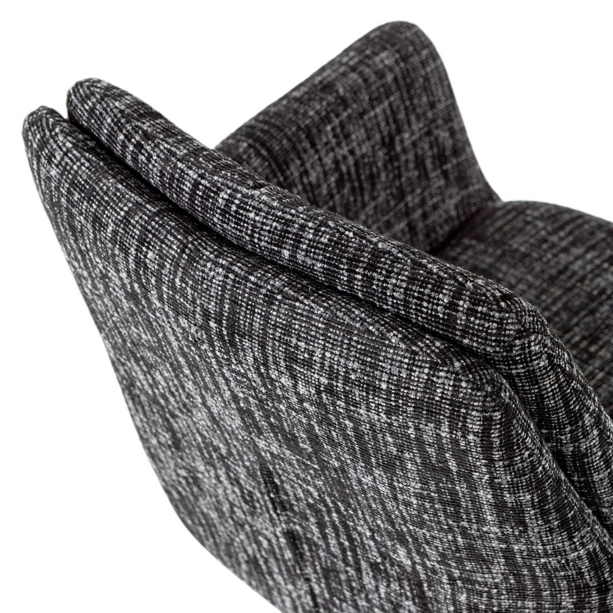 ARMLEHNSTUHL Grant Schwarz B: 61cm - Schwarz, MODERN, Textil/Metall (61/88/63cm) - Livetastic