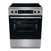 Herd Gecs6c70xpa - Edelstahlfarben/Schwarz, Trend, Glas/Metall (60/85/60cm) - Gorenje
