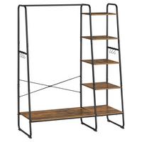 Kleiderständer Schwarz, Dunkelbraun B: 120 Cm - Dunkelbraun/Schwarz, Trend, Holzwerkstoff/Metall (120/160/45cm) - MID.YOU