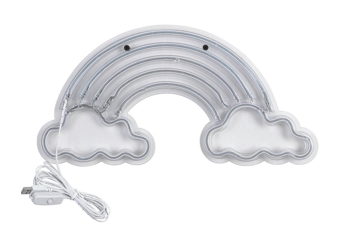 DEKORAČNÍ LED SVÍTIDLO RENIBO - bílá/průhledné, Moderní, plast (40/20/1,30cm) - Mömax