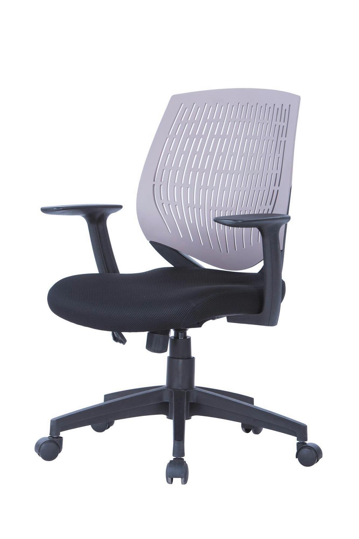 Drehstuhl Senna Grau/Schwarz B: 64 cm - Schwarz/Grau, Design, Kunststoff/Textil (64/133/51cm) - MID.YOU
