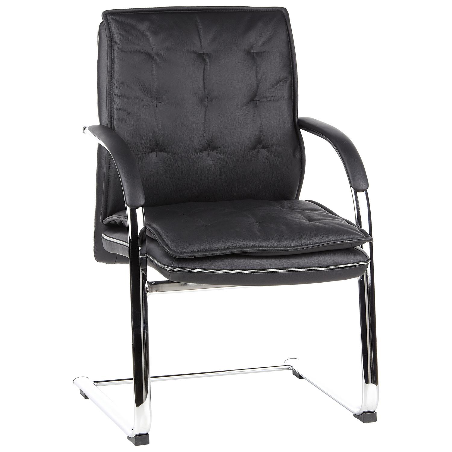 Besucherstuhl Villa Schwarz bis 110 kg 60x100x47 cm