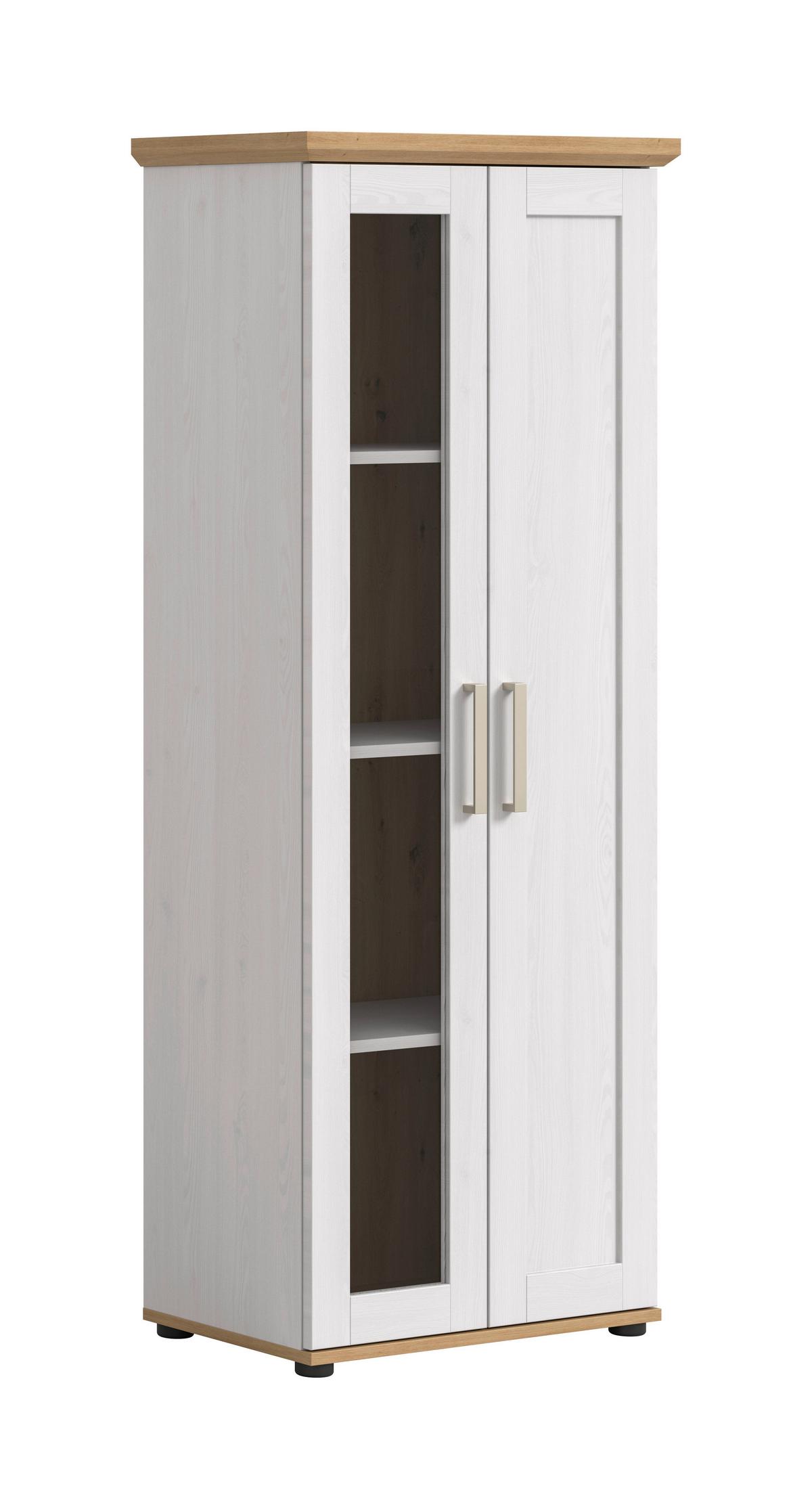 Vitrine Verona Lärchefarben /Eiche Dekor B: 64cm - Lärchefarben/Eiche Artisan, Design, Holzwerkstoff (64/161/37cm) - Livetastic