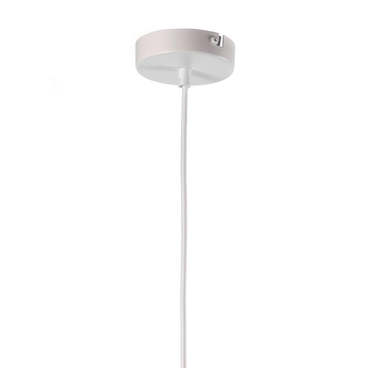 Pendelleuchte Hellbraun Weiß Hg L: 60 cm - Hellbraun/Weiß Hochglanz, Basics, Holz/Metall (60/60/160cm)