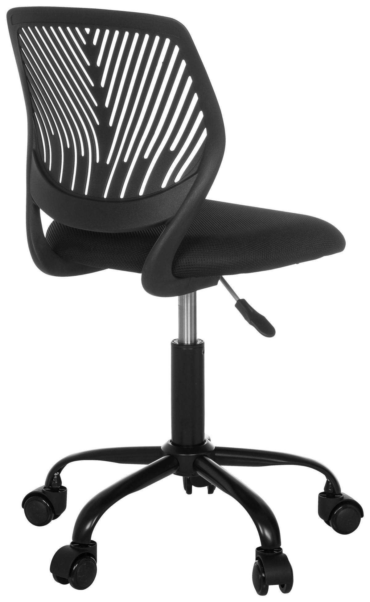 Jugenddrehstuhl Kid QB Schwarz B: 51 cm - Schwarz, MODERN, Kunststoff/Textil (51/75 - 85/51cm) - MID.YOU