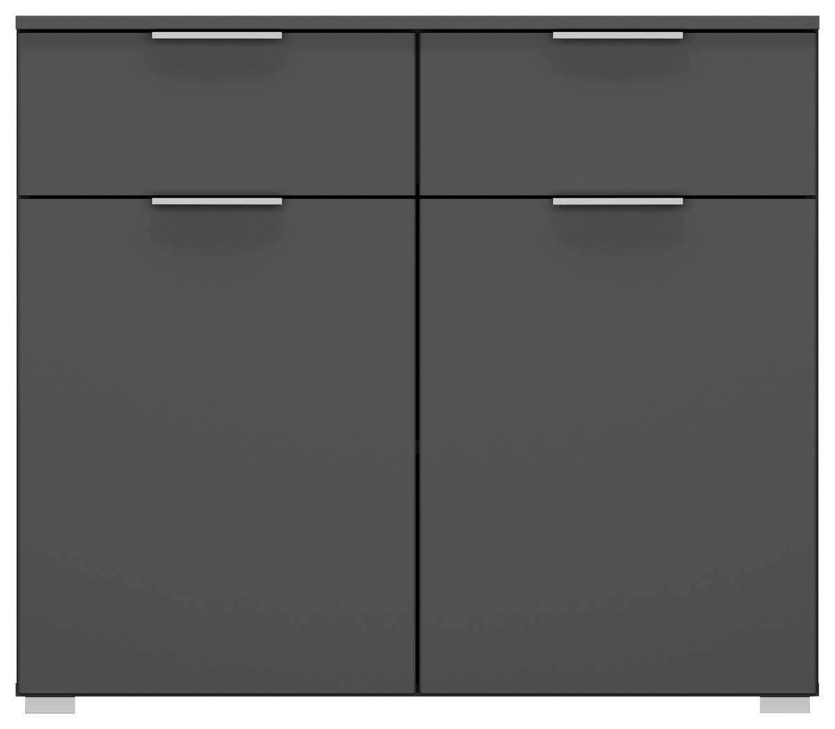 Kommode Alabama, Grau B: 80 Cm - Alufarben/Grau, MODERN, Holzwerkstoff (80/81/42cm) - Rauch Möbel