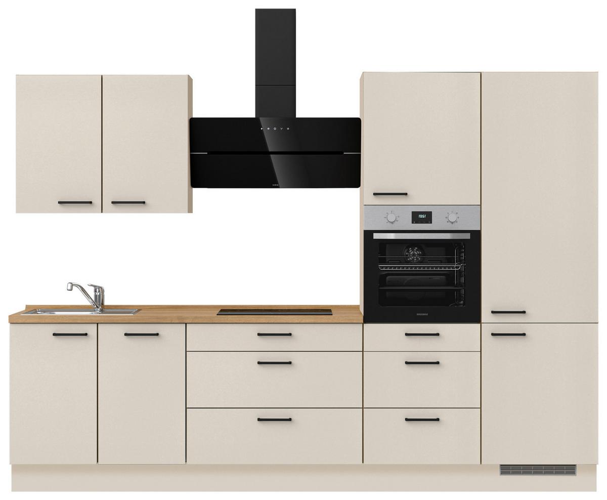 Küchenleerblock Easytouch High-Line, H4 Rechts - Sandfarben/Eichefarben, MODERN, Holzwerkstoff (300cm) - Nobilia