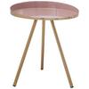 Beistelltisch Morrison 625 Altrosa/Goldfarben B: 41 cm - Goldfarben/Altrosa, Design, Metall (41/48,5cm) - Kayoom
