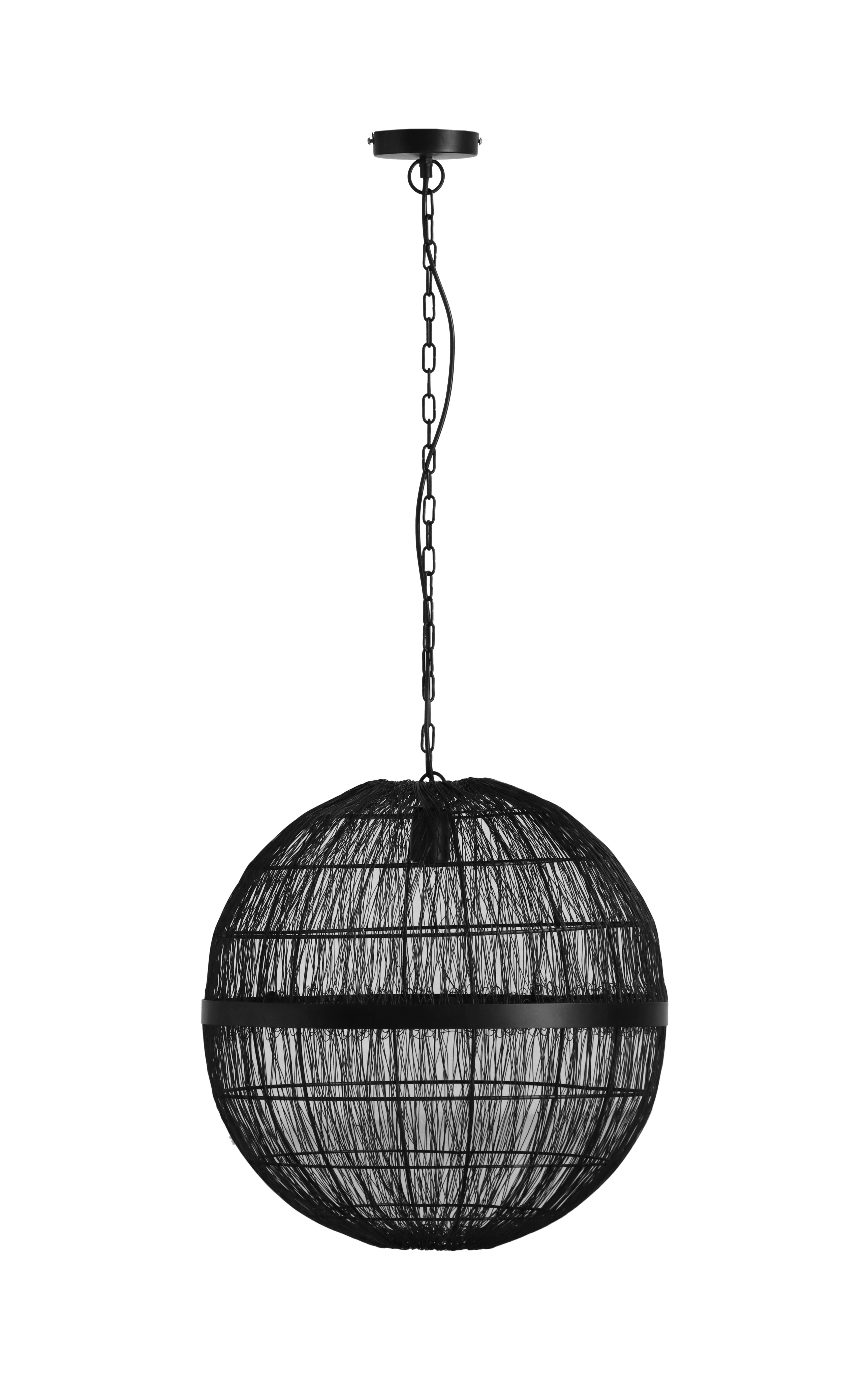 Hängeleuchte 14994h3 - Schwarz, Basics, Metall (50/120cm) - Globo