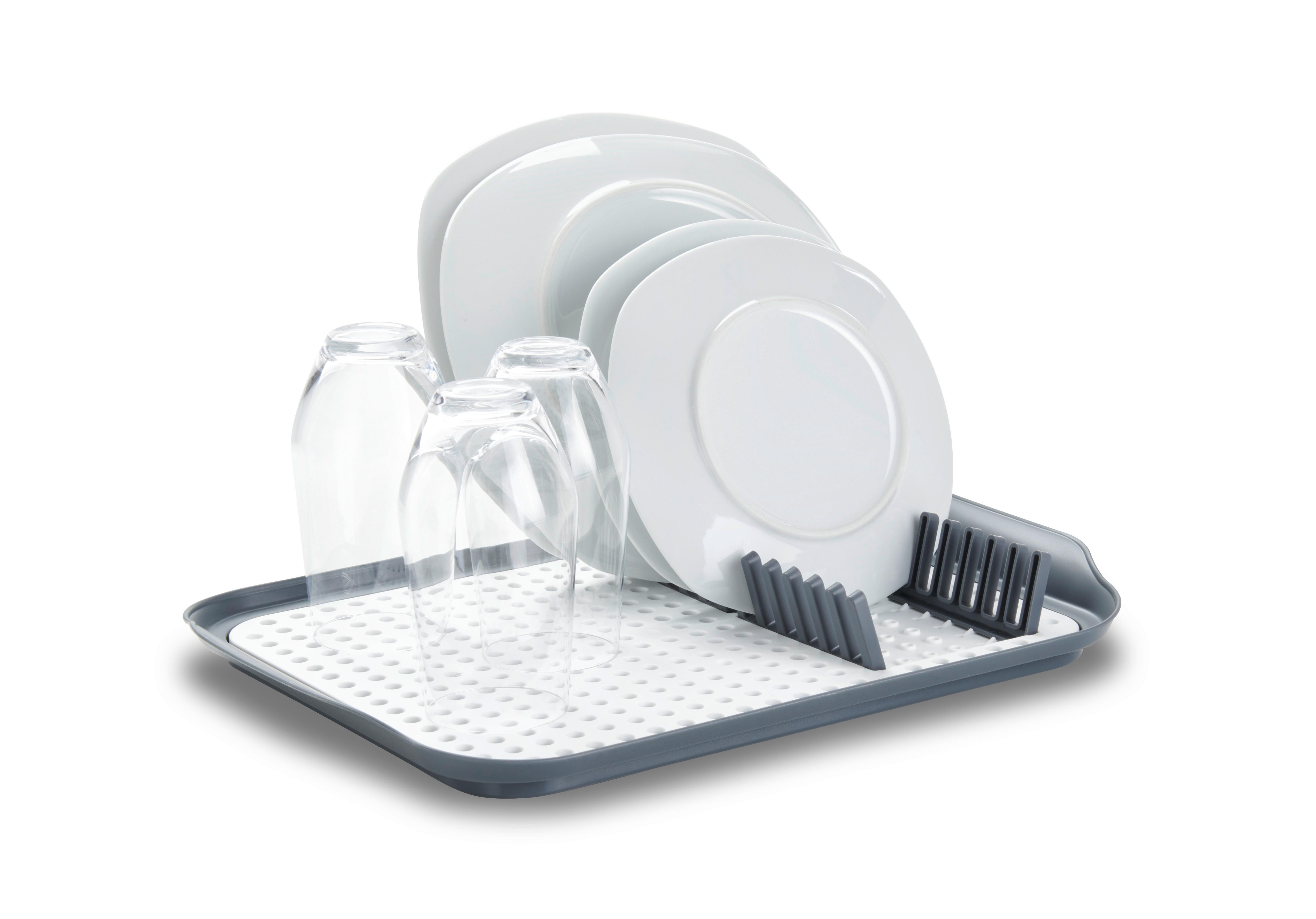 Odkapávač na nádobí Smart - antracitová, Moderní, plast (41,5/30/3,8cm) - Modern Living