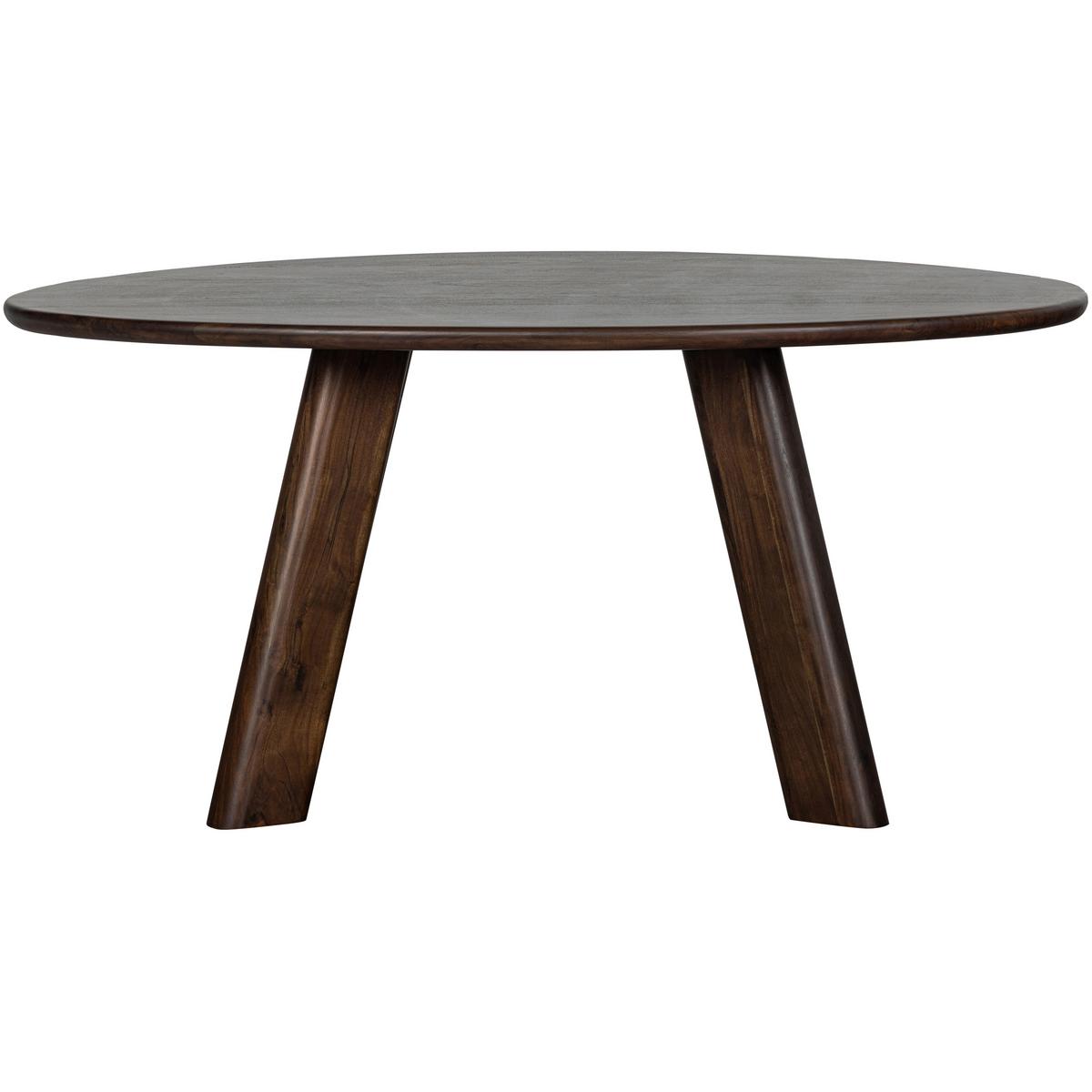 ESSTISCH Roundly Walnussfarben L: 160cm - Walnussfarben, MODERN, Holz (160/110/76cm) - Livetastic