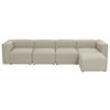 Ecksofa Lena Creme Flachgewebe - Creme, Design, Textil (350/73/175cm) - Max Winzer
