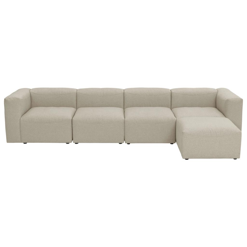 Ecksofa Lena Creme Flachgewebe