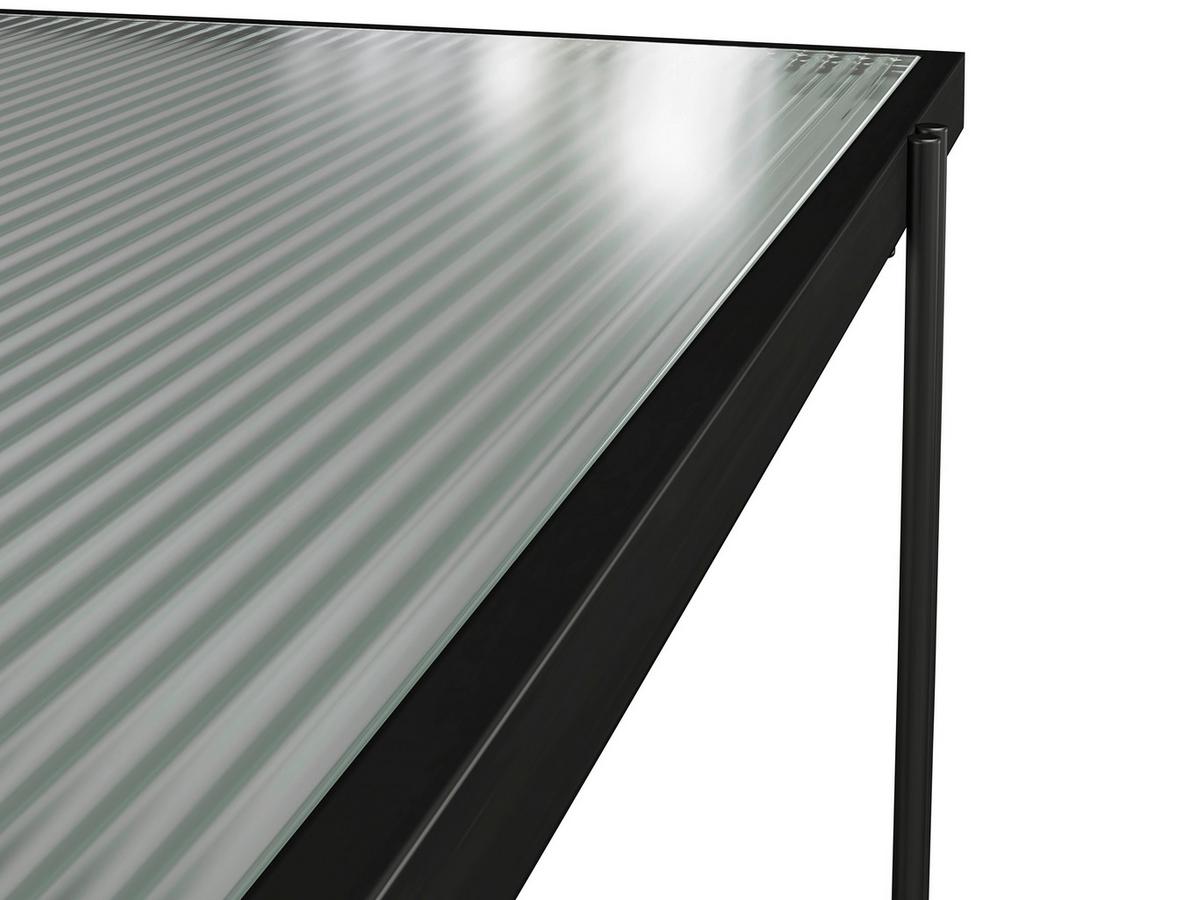 Regal Wainwright Schwarz 79 cm - Schwarz, Design, Glas/Holzwerkstoff (79/117/35cm)
