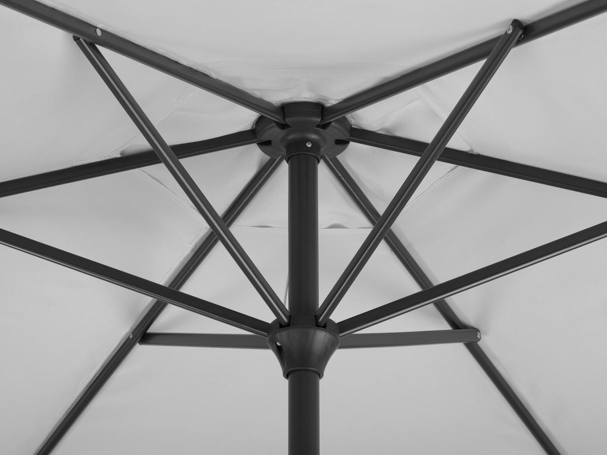 Sonnenschirm Bilbao Bxhxt: 220x210x220 Cm Silbergrau - Anthrazit/Silberfarben, Basics, Textil/Metall (220/210/220cm) - Schneider