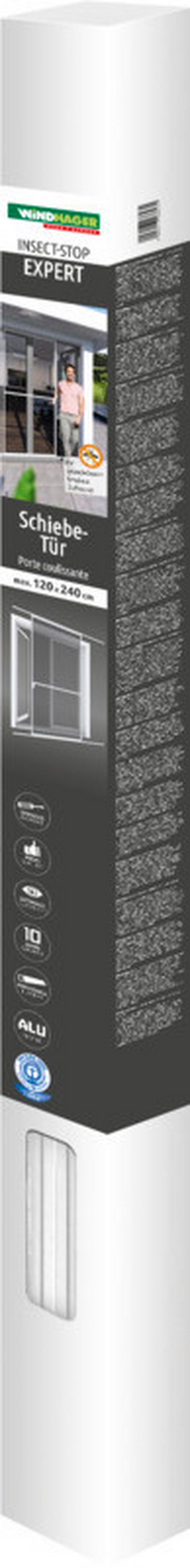 Fliegengitter Tür 120x240 Cm Weiß - Weiß, Basics, Metall (120/240cm)