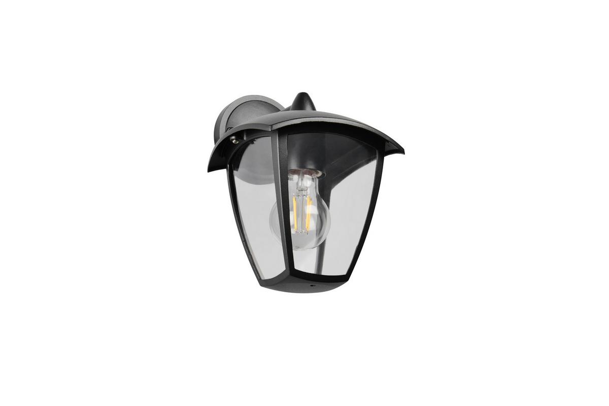 Außenwandleuchte 263260132 Venta - Transparent/Schwarz, KONVENTIONELL, Kunststoff/Metall (17/20/24cm) - Trio Leuchten