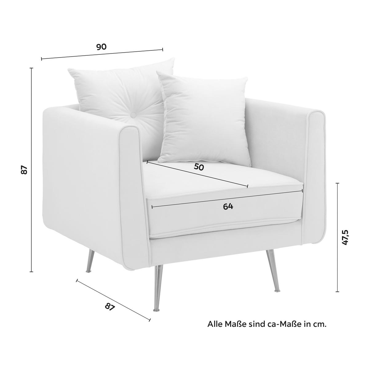 Relaxačné kreslo LUIS, béžový zamat - béžová/ružové zlato, Modern, kov/drevo (90/87/87cm) - Bessagi Home