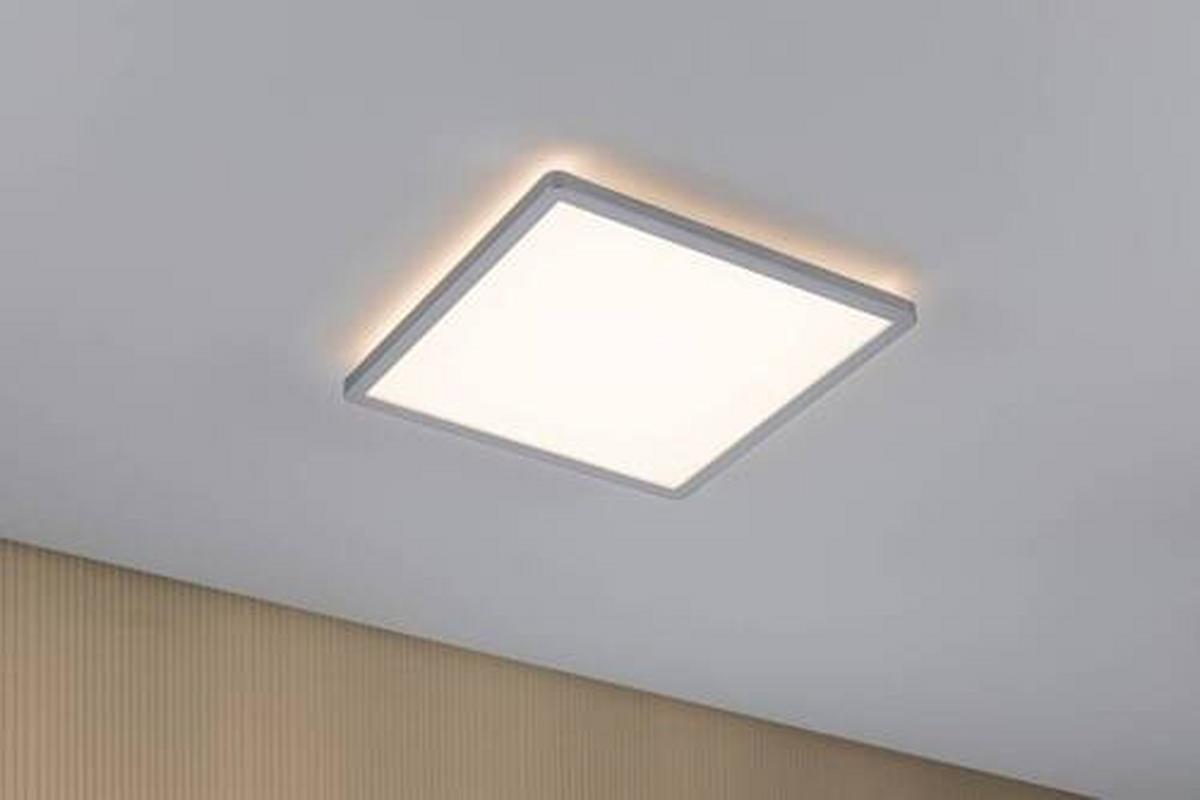LED-Paneel L: 29,3 cm 70994 - Chromfarben, Basics, Kunststoff (29,3/29,3/2,8cm) - Paulmann