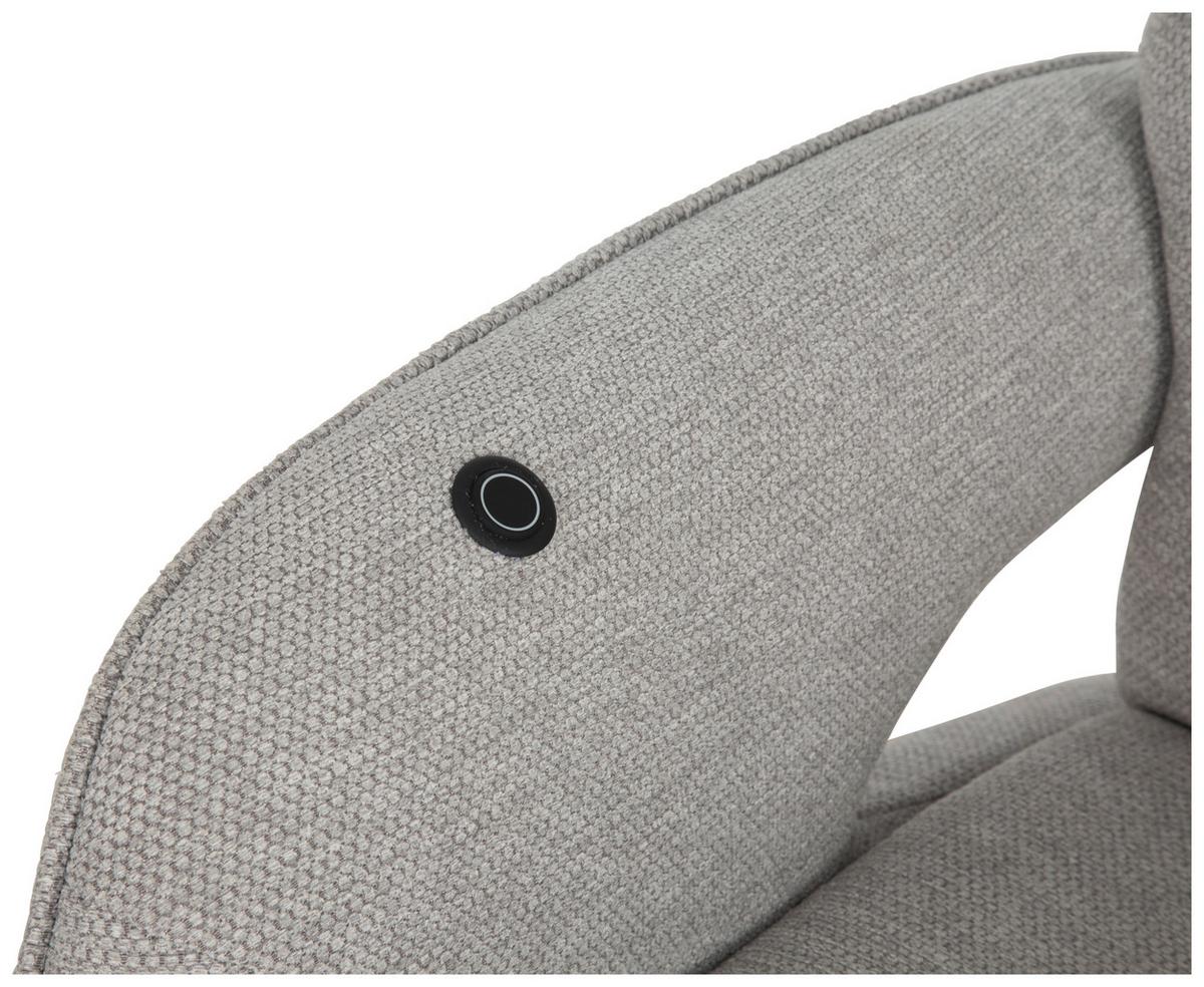 Relaxsessel Ottawa - Chromfarben/Hellgrau, MODERN, Holz/Textil (74/115/92cm)