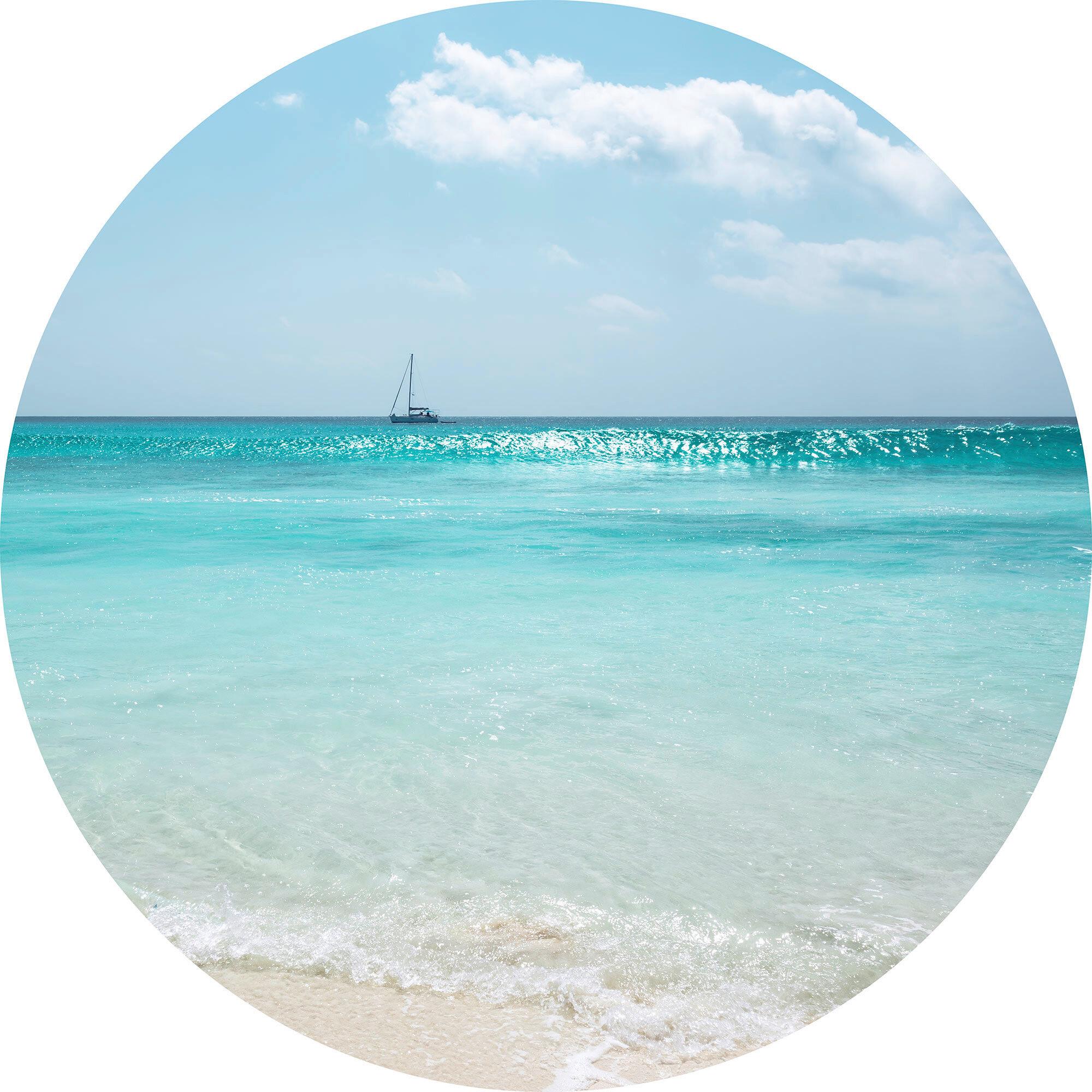 Fototapete D1-082 Lagoon - Blau/Weiß, Trend (125cm)