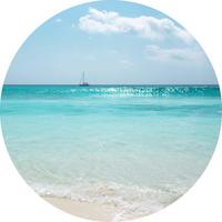 Fototapete D1-082 Lagoon - Blau/Weiß, Trend (125cm)
