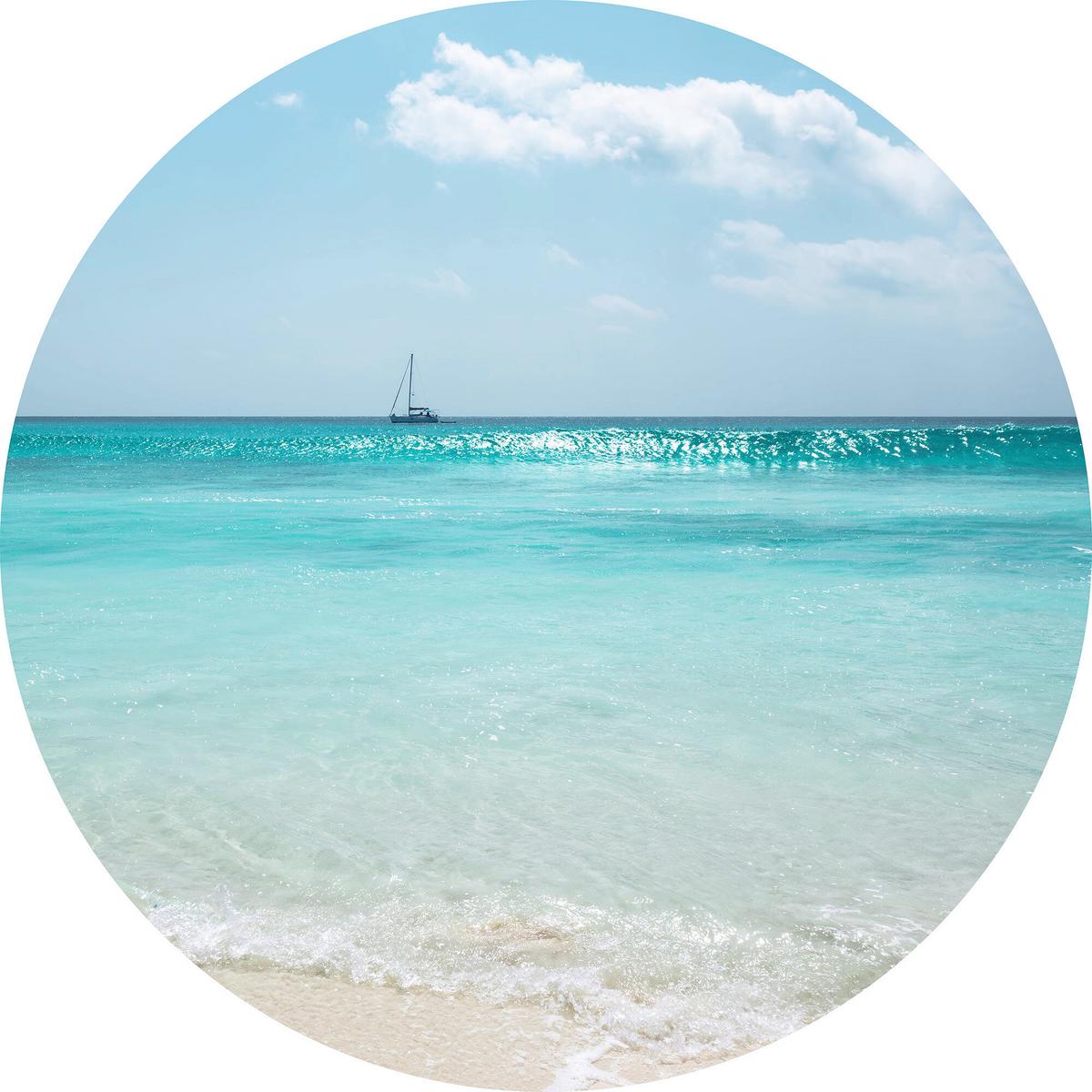 Fototapete D1-082 Lagoon - Blau/Weiß, Trend (125cm)