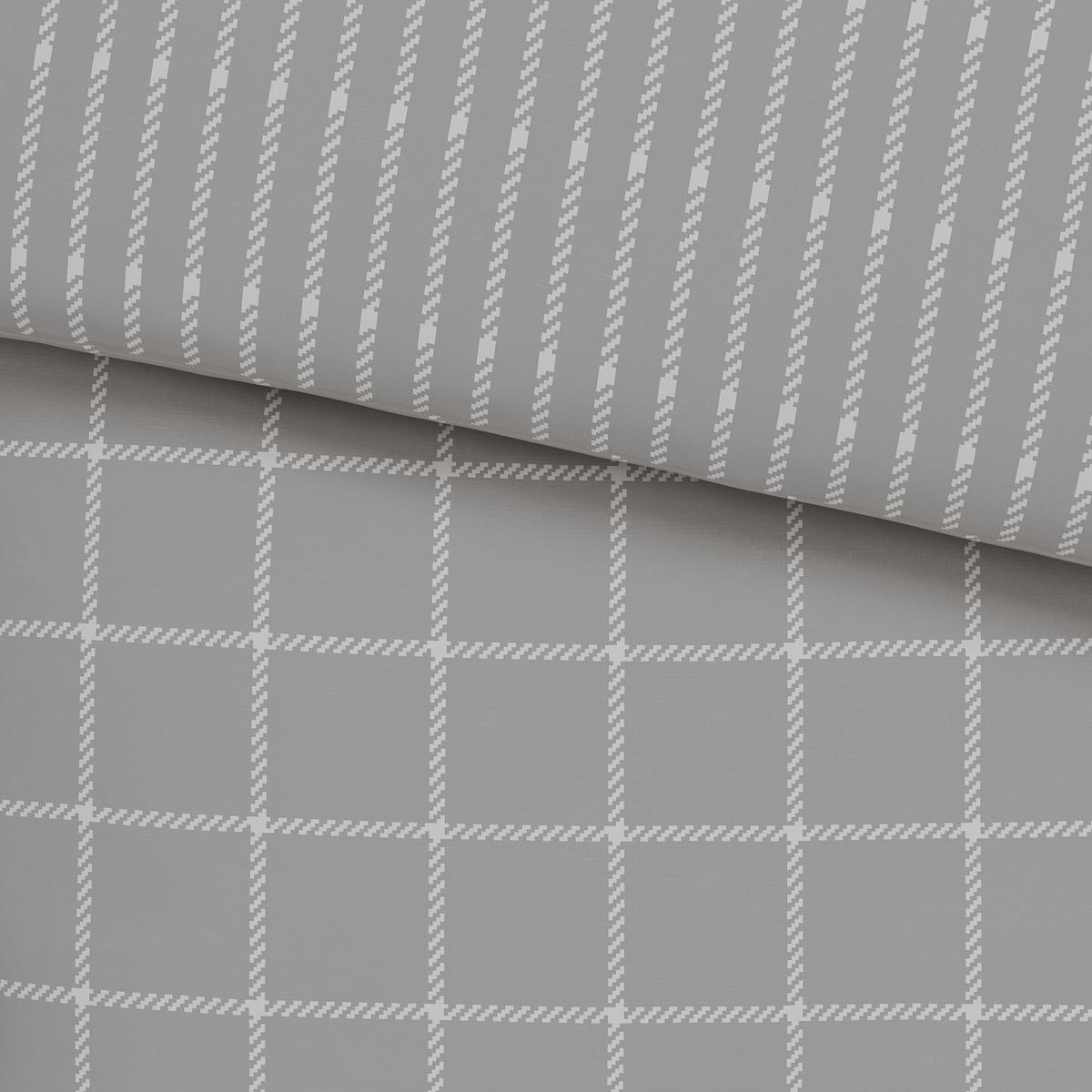 POSTEĽNÁ BIELIZEŇ KARO ALLOVER - svetlosivá, Konventionell, textil (140/200cm) - Mömax