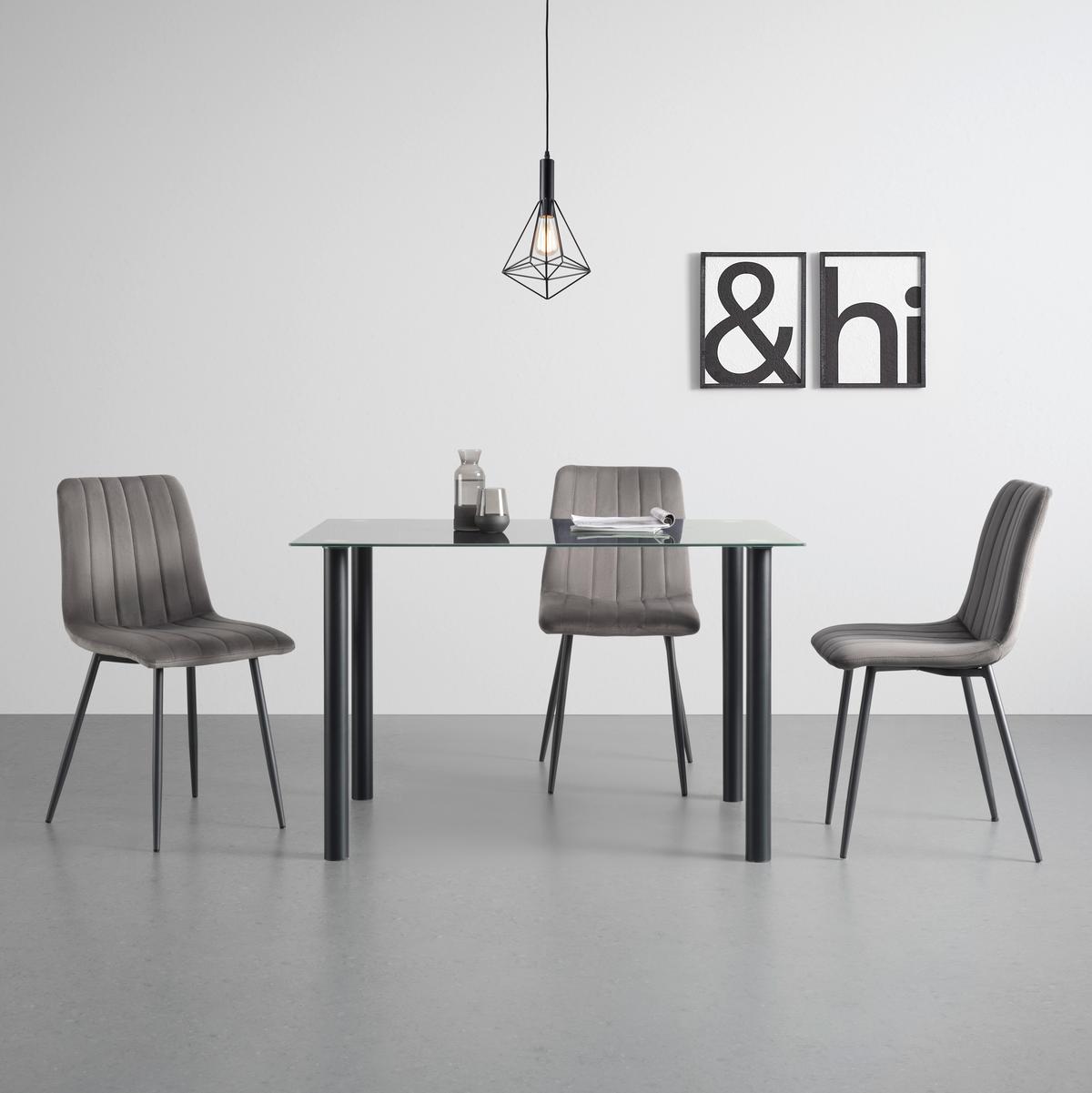 Židle LISA šedá - šedá/antracitová, Lifestyle, kov/textil (45/88/56cm) - Mömax