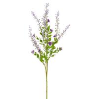 Dekozweig Phytolacca - Lila/Grün, Basics, Kunststoff/Textil (72cm)