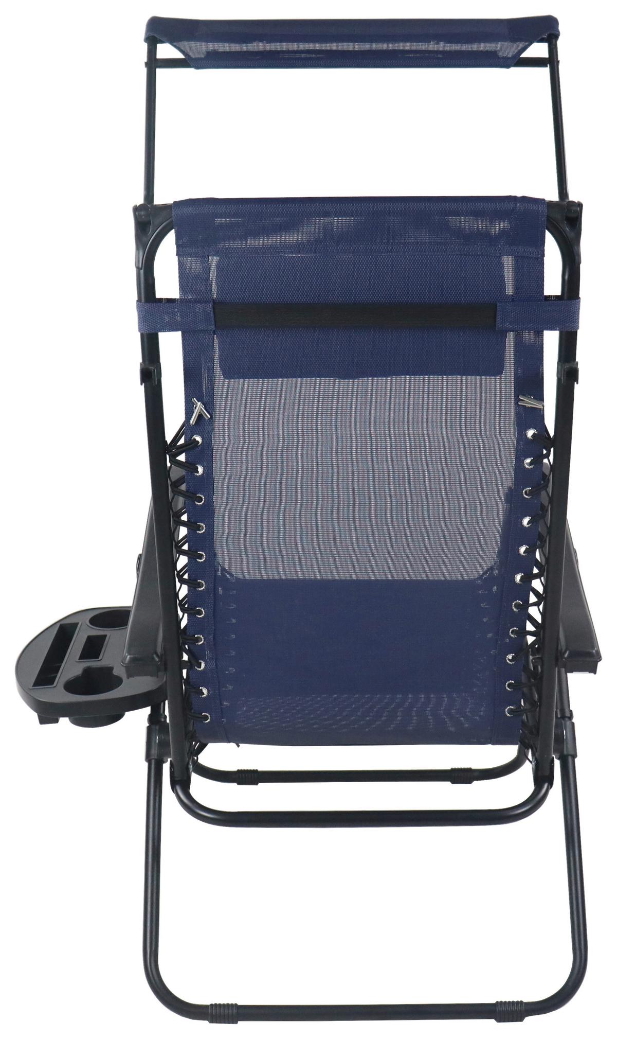 Gartenliege Maltosa Xl Klappbar, Blau - Blau, MODERN, Textil/Metall (51/133/91cm) - Gardenson