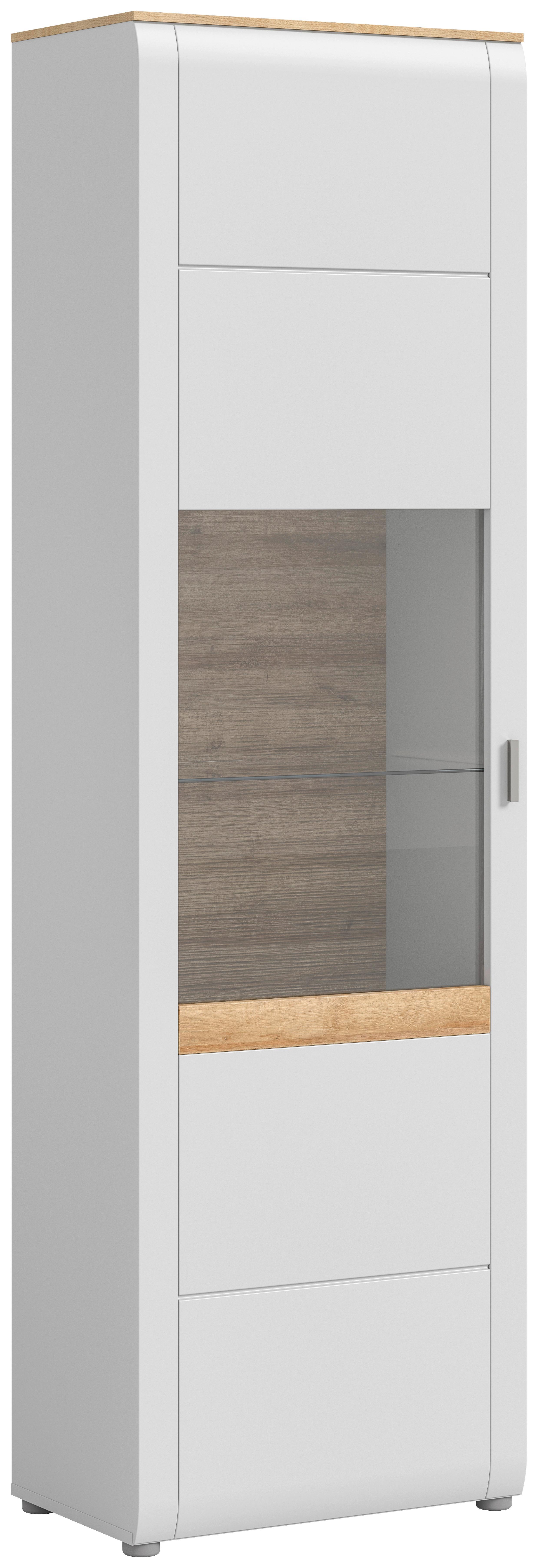 Vitrine Ashton Grau Rivera Eiche B: 61 cm - Design, Glas/Holzwerkstoff (61/202/43cm) - MID.YOU