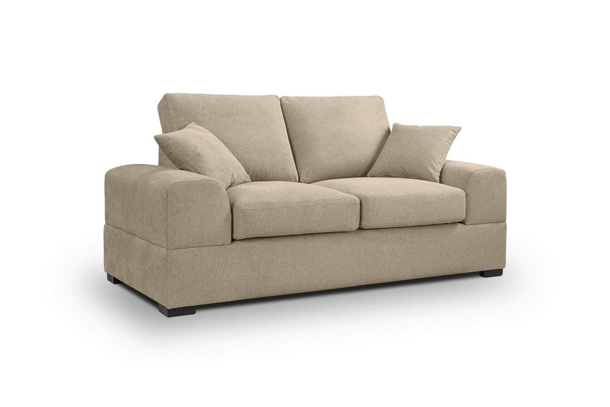 2-sitzer-sofa Veda Beige S: 182x93cm - Beige/Schwarz, Basics, Textil (182/93cm) - MID.YOU