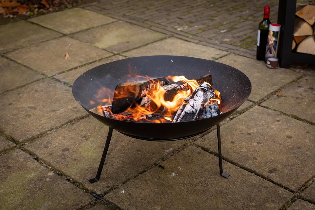 FEUERSCHALE SHEILA - Schwarz, MODERN, Metall (58.7/30.5cm)