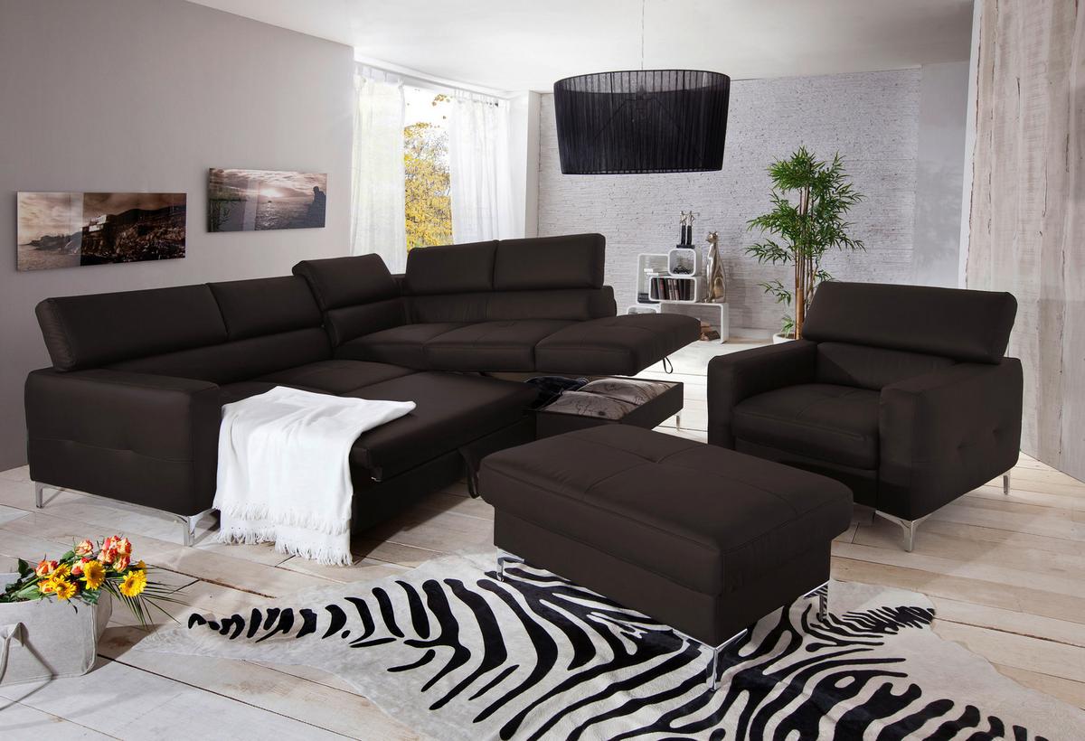 Polstersessel Sammy Dunkelbraun Leder - Chromfarben/Dunkelbraun, Design, Leder (99/78-92/106cm) - Livetastic
